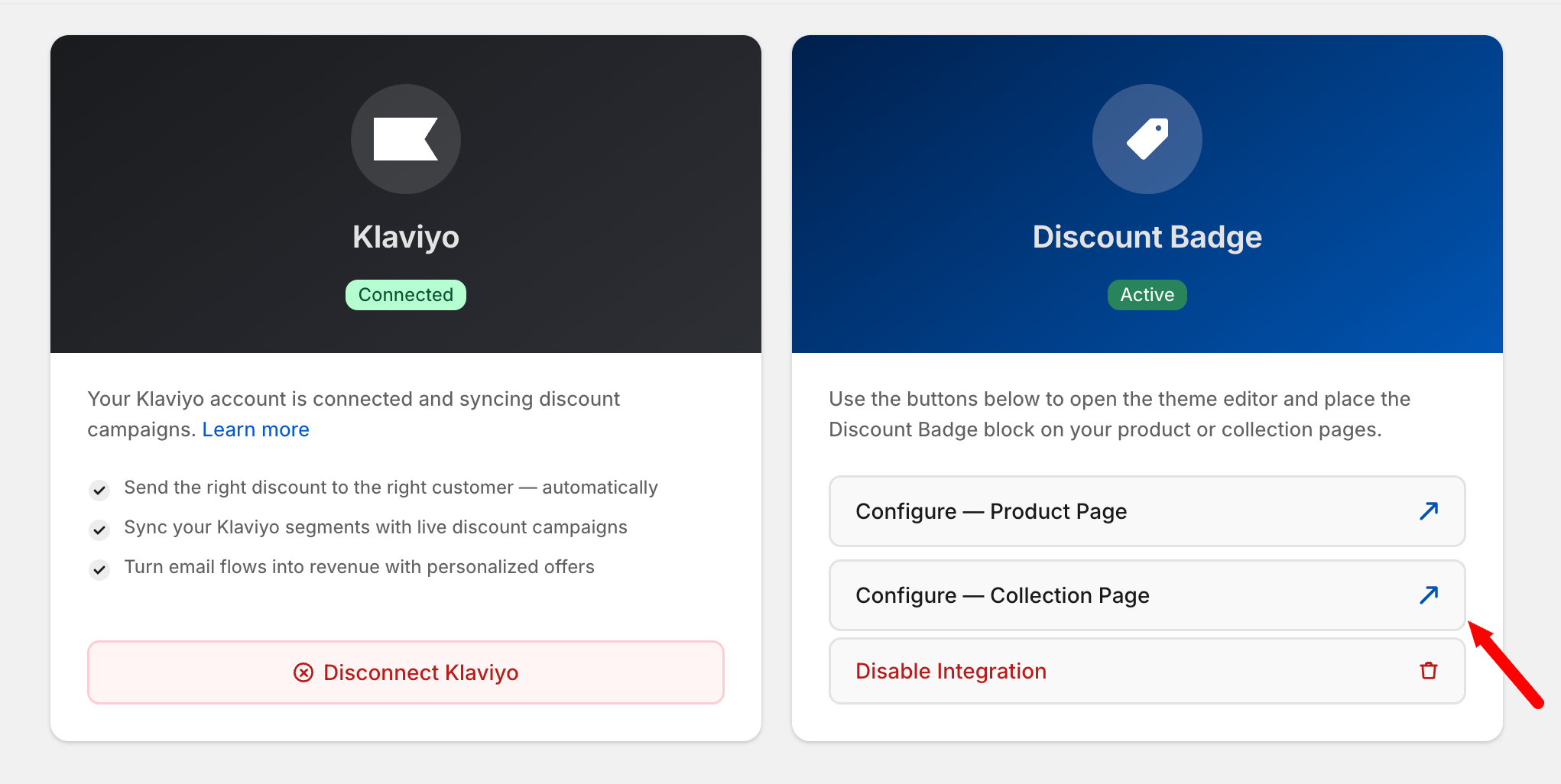 Configure Collection Page button in CodeRally Settings